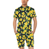 Yellow Hibiscus Pattern Print Design HB08 Men's Romper