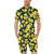 Yellow Hibiscus Pattern Print Design HB08 Men's Romper