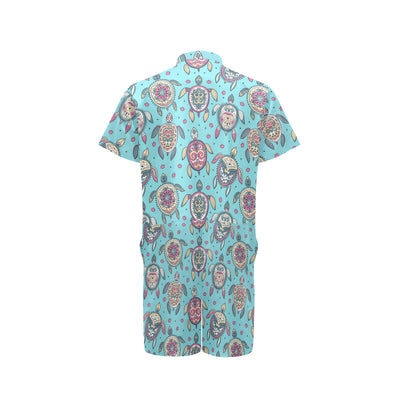 Sea Turtle Art Pattern Men's Romper