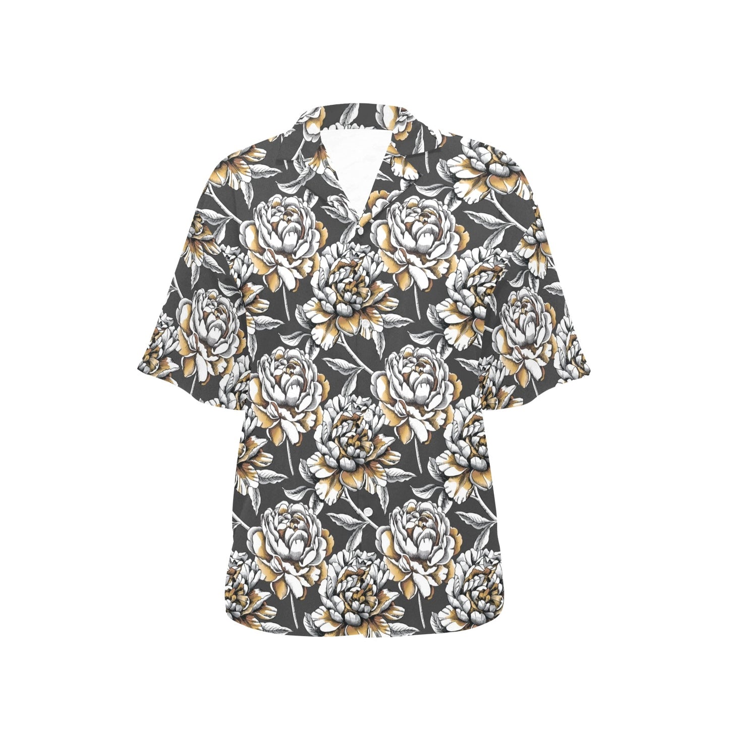 Peony Pattern Print Design PE06 Women's Hawaiian Shirt