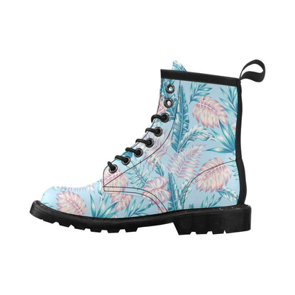 Tropical Flower Pattern Print Design TF01 Women's Boots