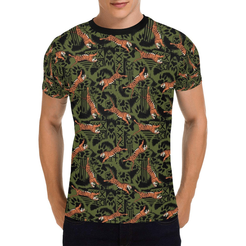 Tiger Pattern Print Design LKS303 Men's All Over Print T-shirt