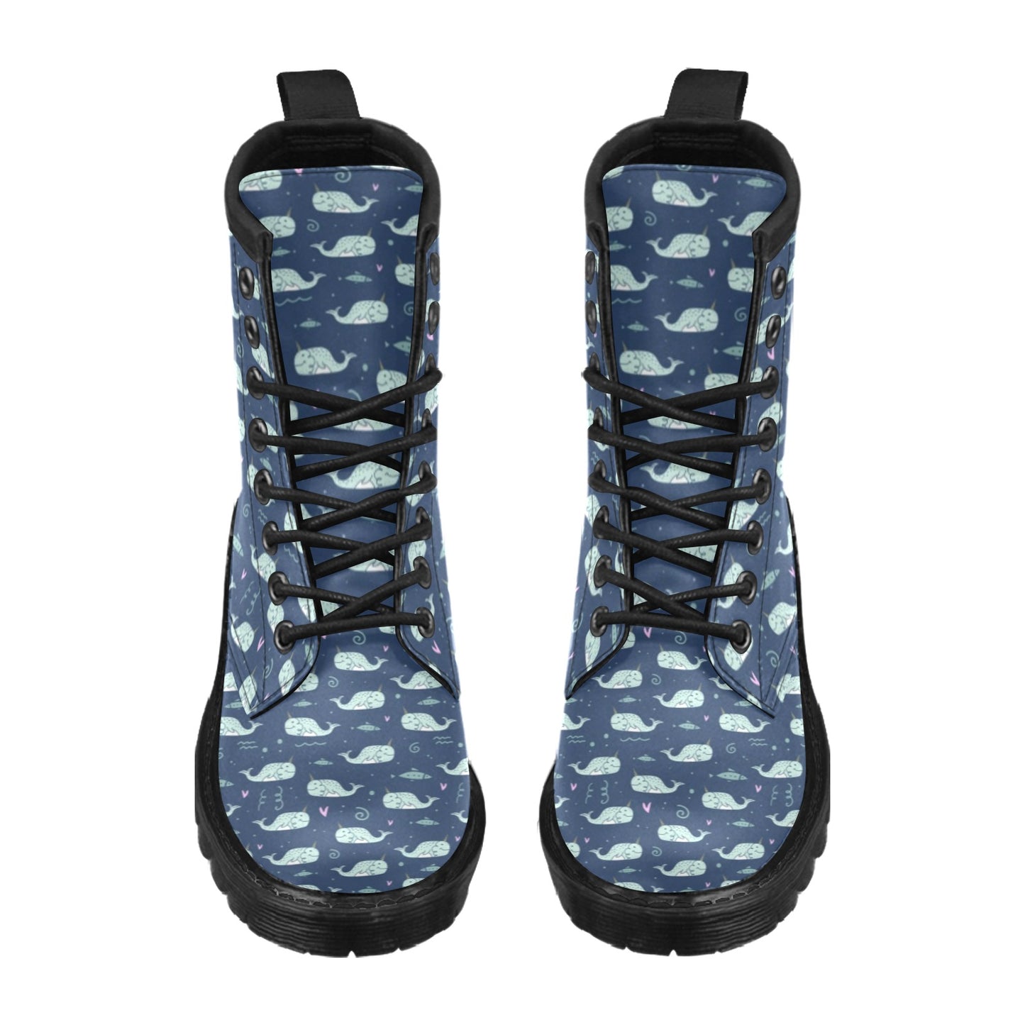 Narwhal Design Print Women's Boots