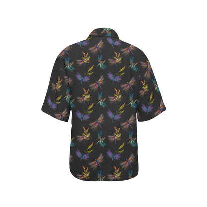 Dragonfly Colorful Realistic Print Women's Hawaiian Shirt