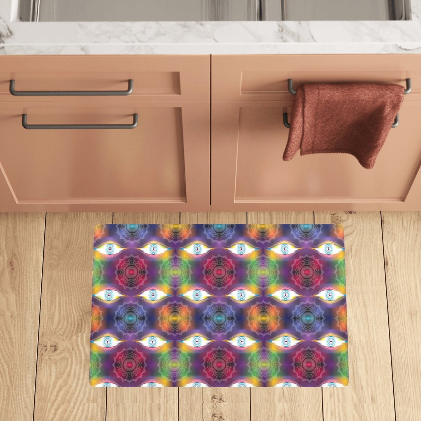 Chakra Eye Print Pattern Kitchen Mat