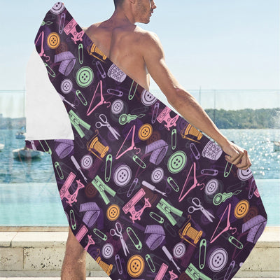 Sewing Equipment Print Design LKS306 Beach Towel 32" x 71"