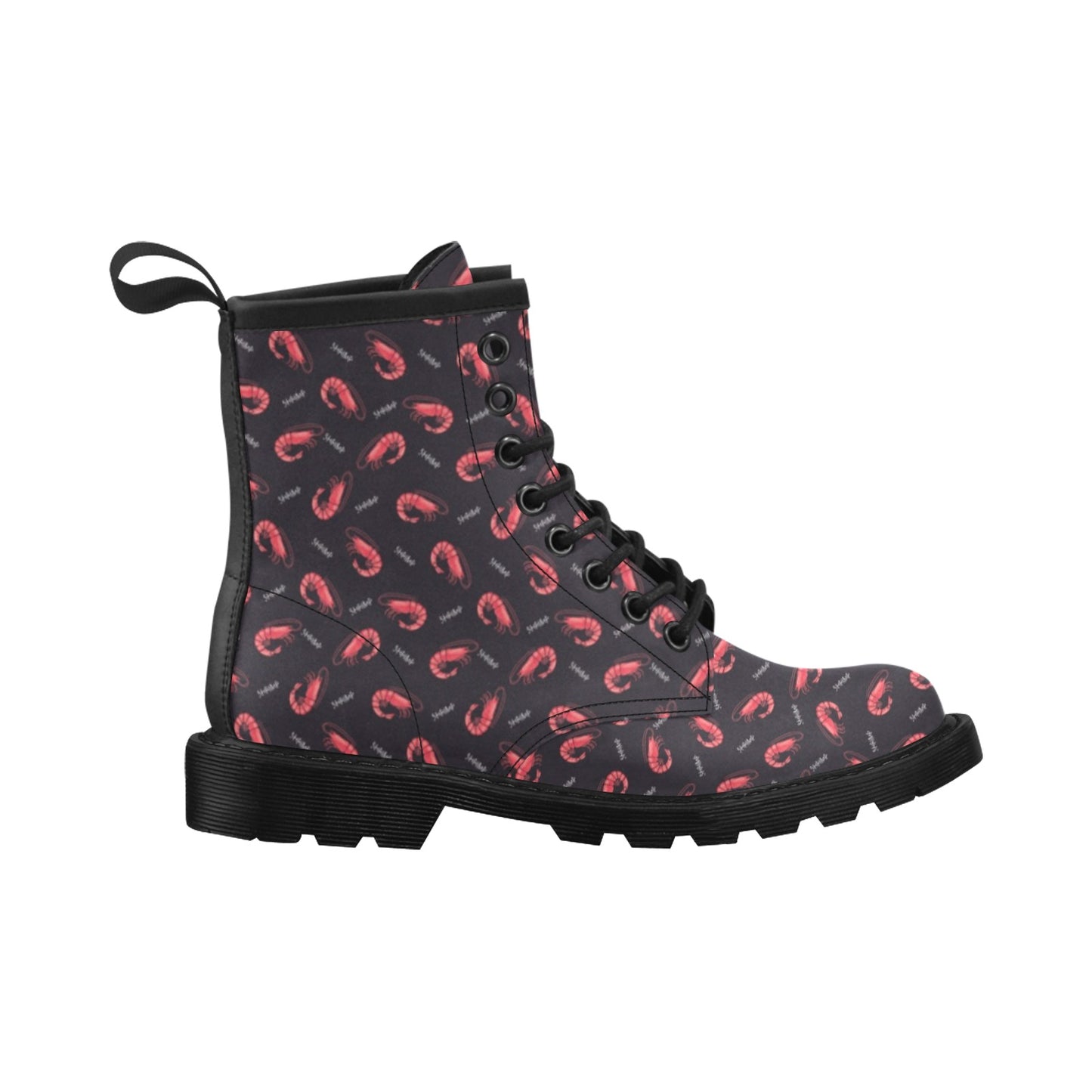 Shrimp Print Design LKS302 Women's Boots
