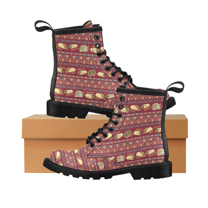 Burrito Taco Print Design LKS302 Women's Boots
