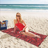 Wine Glass Print Design LKS301 Beach Towel 32" x 71"