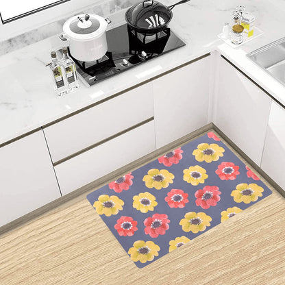 Anemone Pattern Print Design AM010 Kitchen Mat