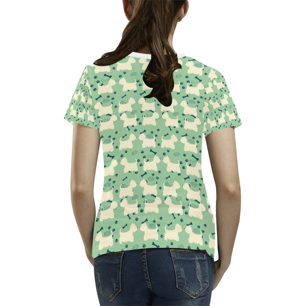Scottish Terriers Print Design LKS302 Women's  T-shirt