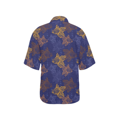 Goldfish Pattern Print Design 01 Women's Hawaiian Shirt