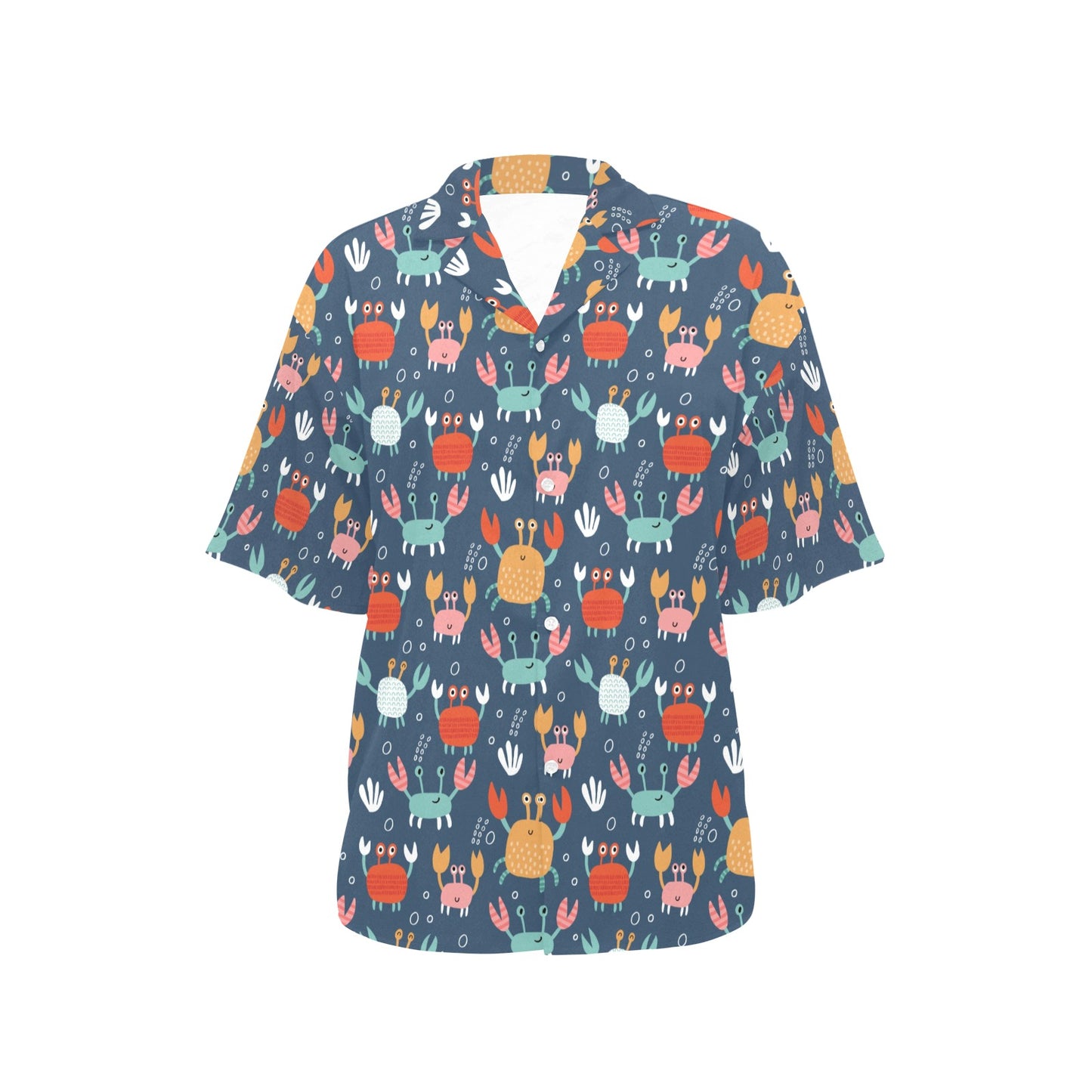 Crab Pattern Print Design 05 Women's Hawaiian Shirt
