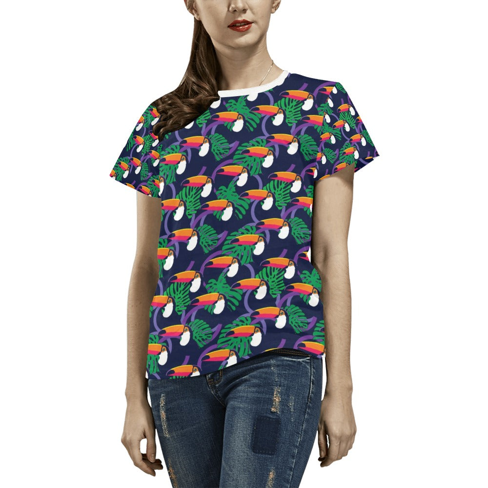 Toucan Print Design LKS302 Women's  T-shirt