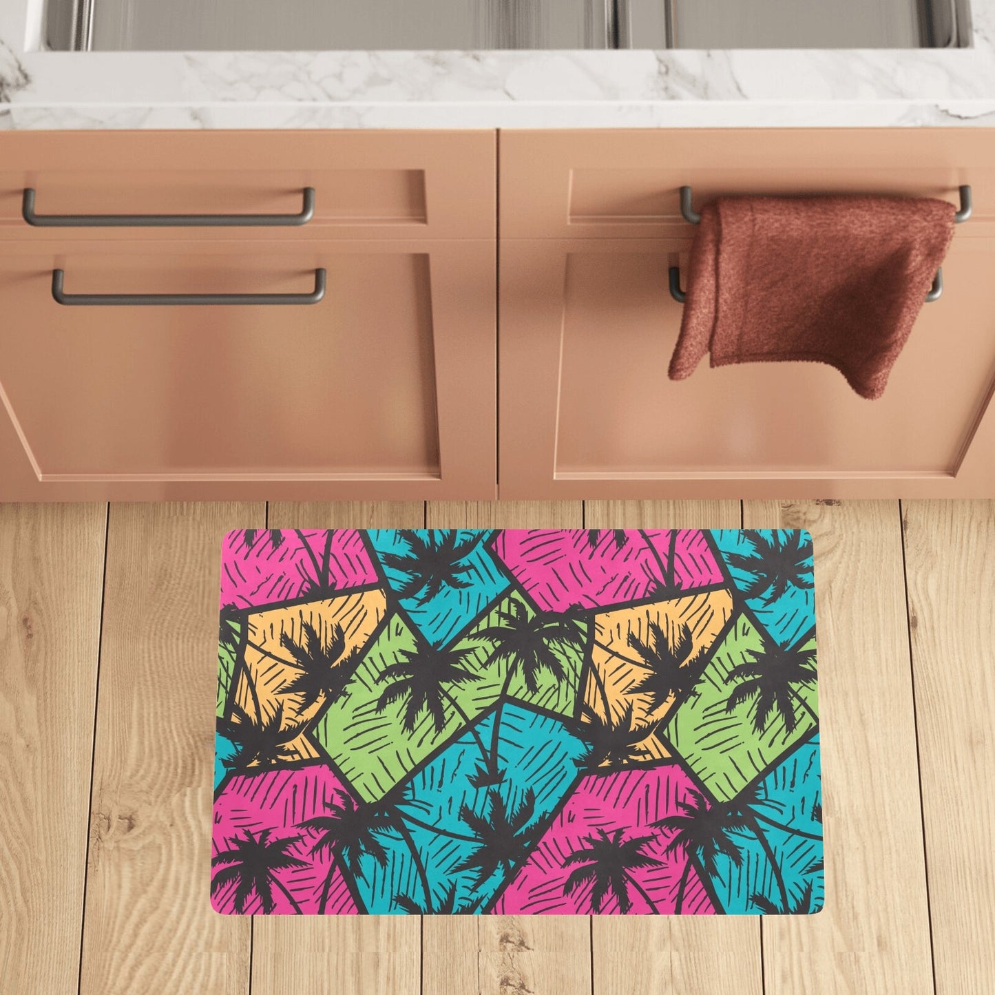 Palm Tree Pattern Print Design PT09 Kitchen Mat