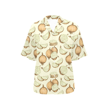 Onion Pattern Print Design A02 Women's Hawaiian Shirt