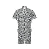 Polynesian Tattoo Pattern Men's Romper