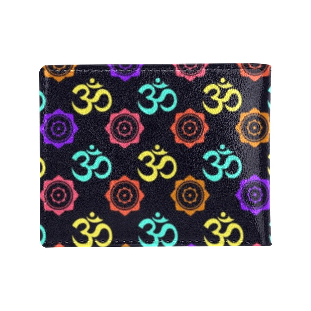 Chakra OM Print Pattern Men's ID Card Wallet