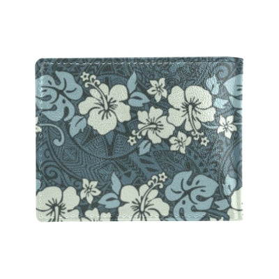 Flower Hawaiian Hibiscus Style Print Pattern Men's ID Card Wallet