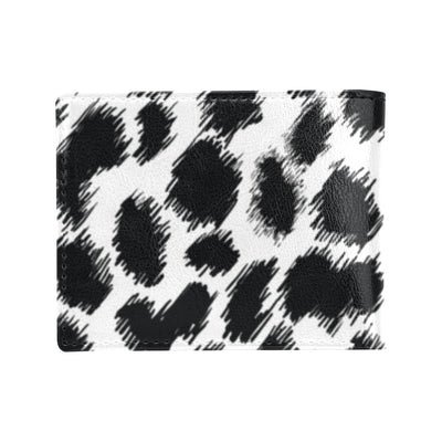 Cheetah Black Print Pattern Men's ID Card Wallet