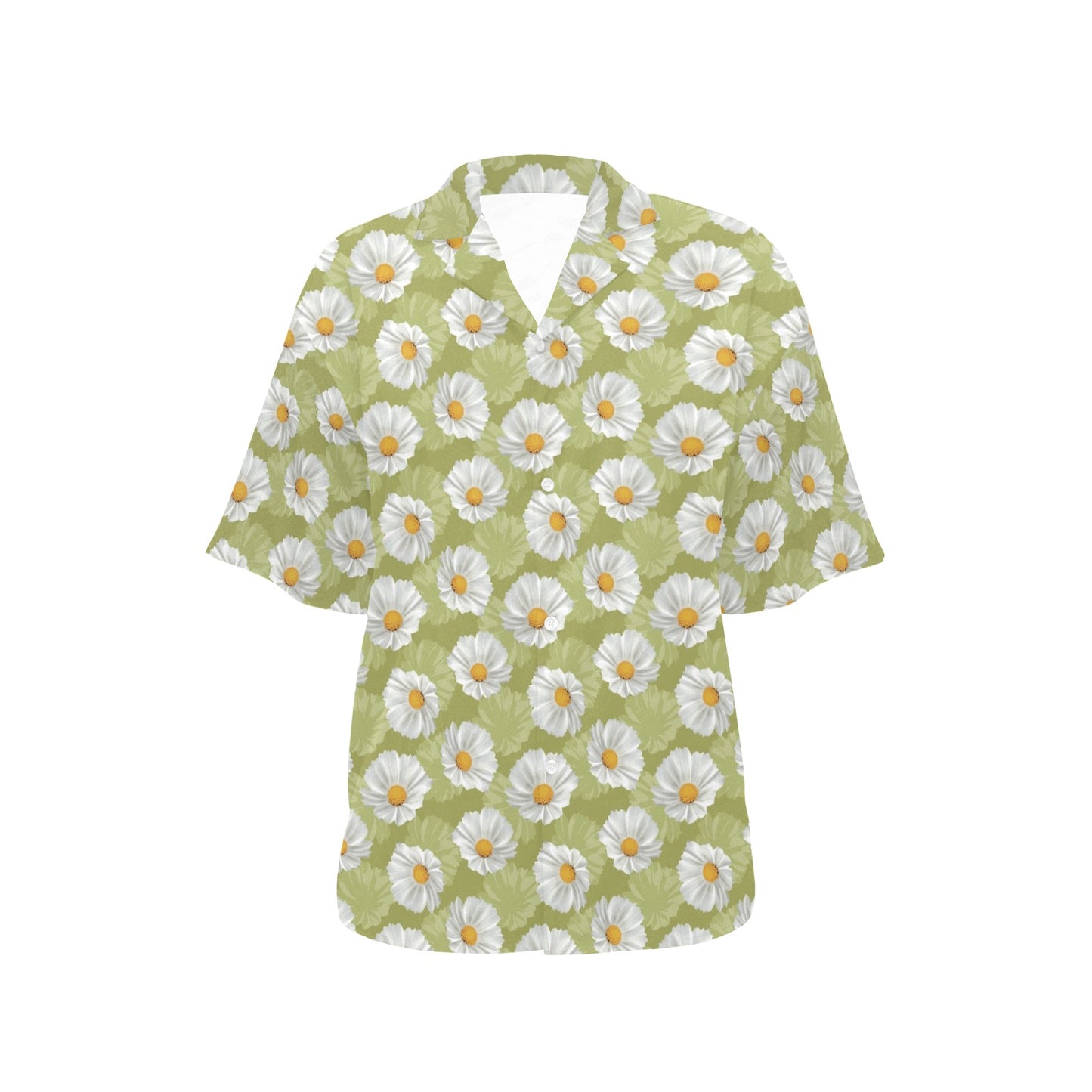 Daisy Pattern Print Design DS06 Women's Hawaiian Shirt