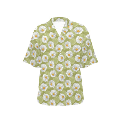 Daisy Pattern Print Design DS06 Women's Hawaiian Shirt