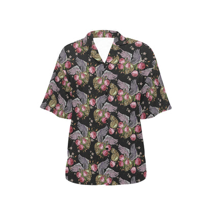 Angel Wings Pattern Print Design 06 Women's Hawaiian Shirt