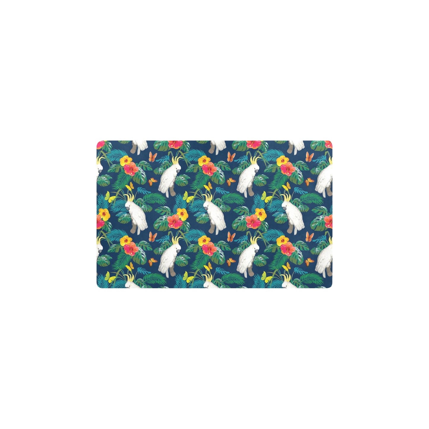 Cockatoo Tropical Pattern Print Design 02 Kitchen Mat