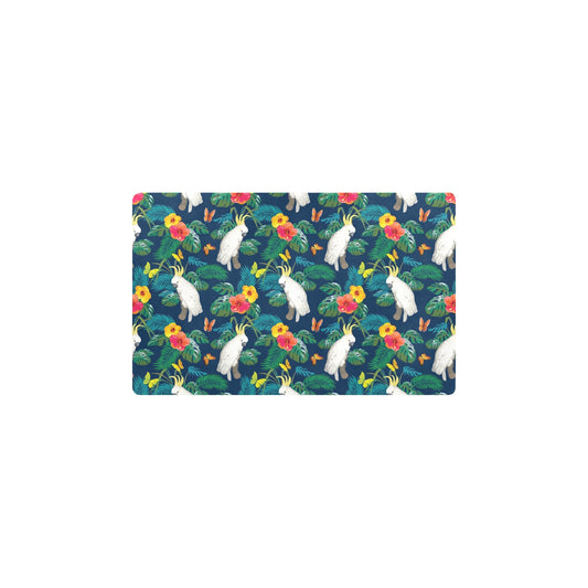 Cockatoo Tropical Pattern Print Design 02 Kitchen Mat