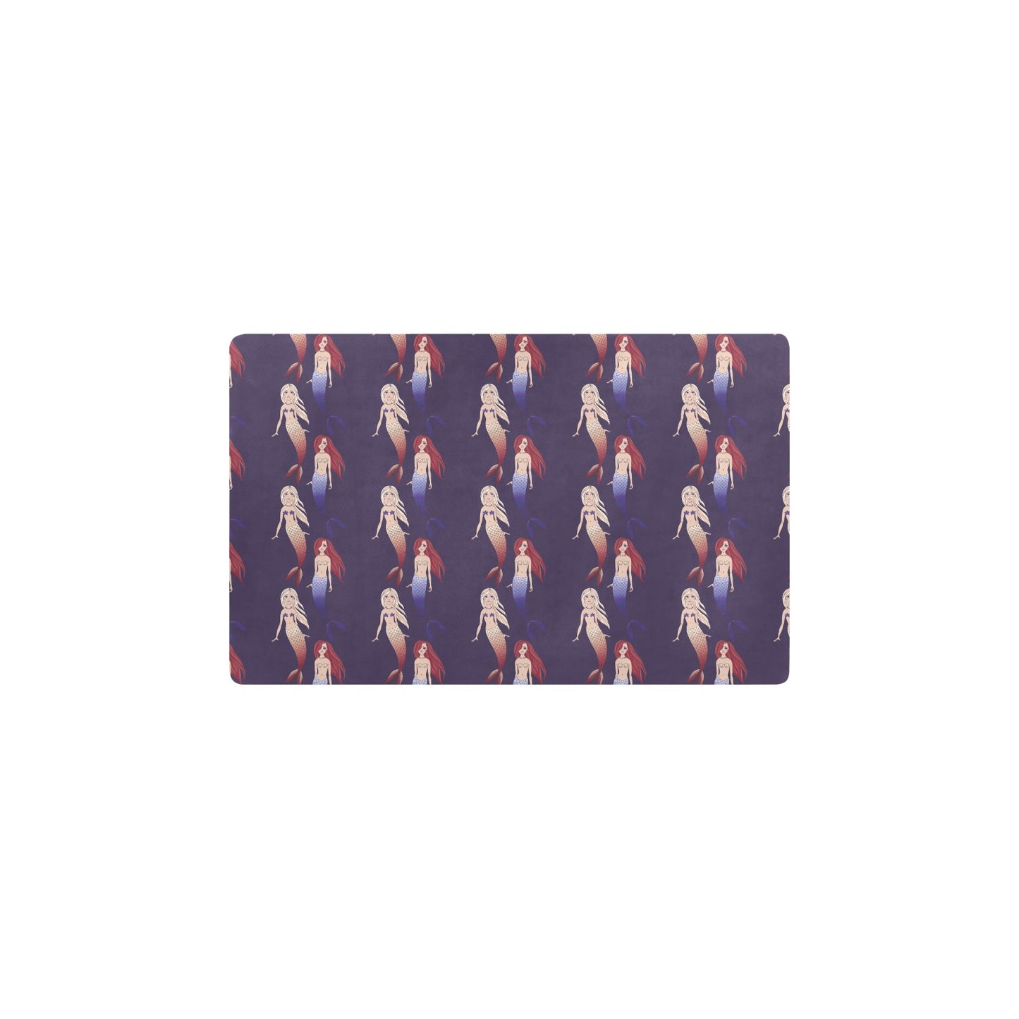 Mermaid Pattern Print Design 02 Kitchen Mat