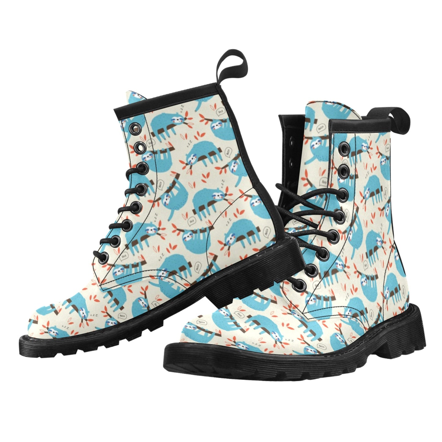 Sloth Print Design LKS3011 Women's Boots