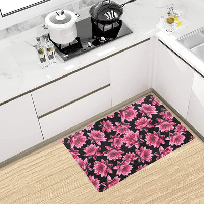 Lotus Pattern Print Design 03 Kitchen Mat