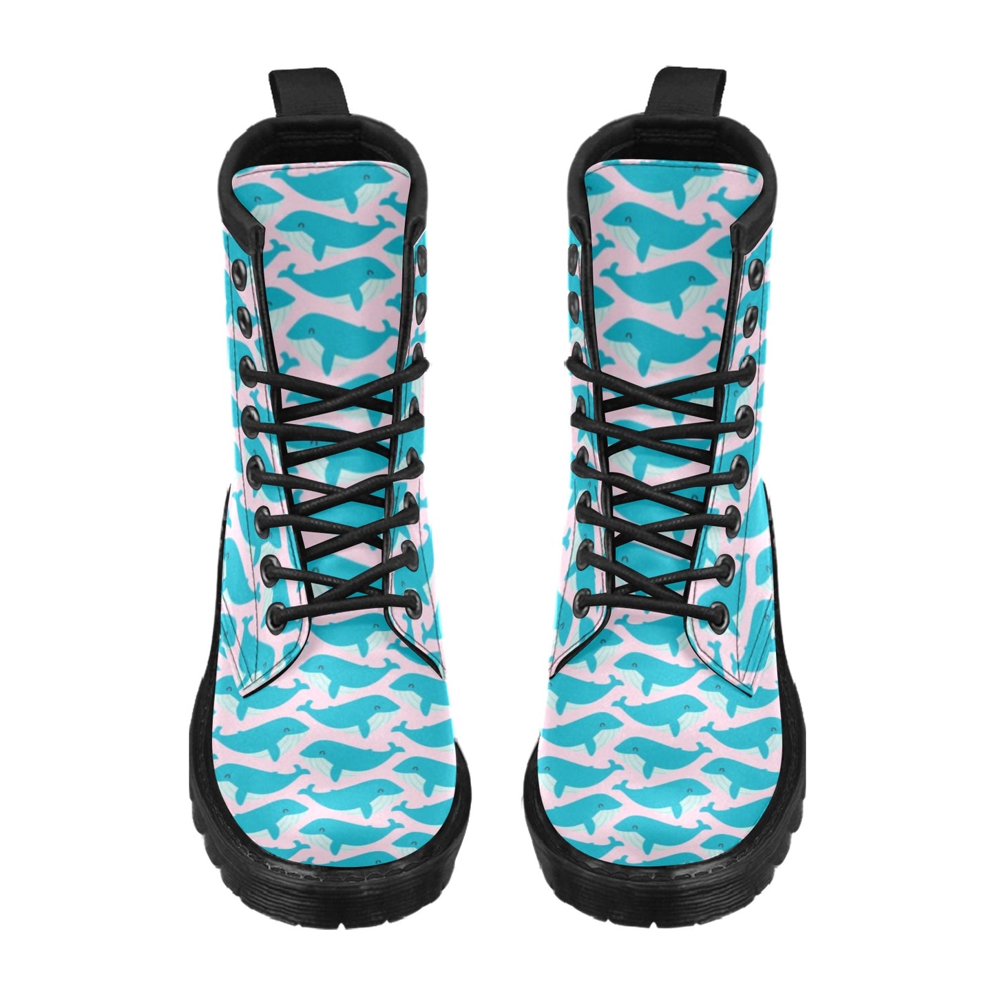 Whale Print Design LKS302 Women's Boots