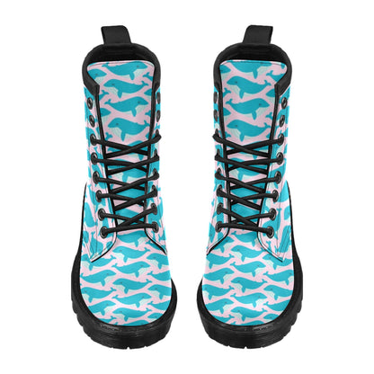 Whale Print Design LKS302 Women's Boots