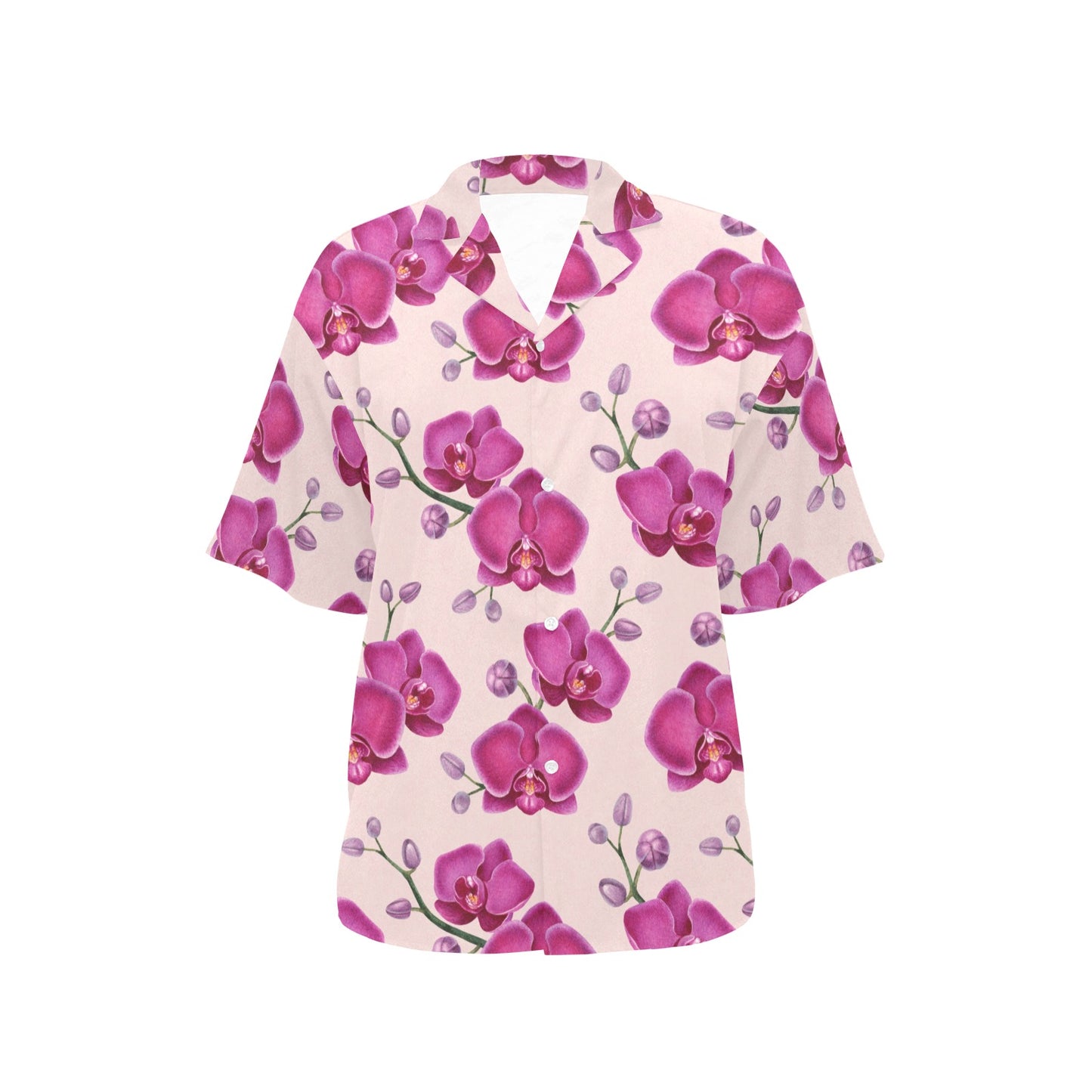 Orchid Pattern Print Design A02 Women's Hawaiian Shirt