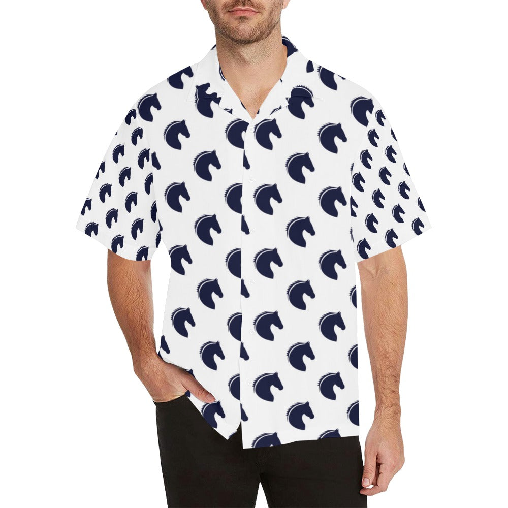 Horse Head Print Design LKS303 Men's Hawaiian Shirt