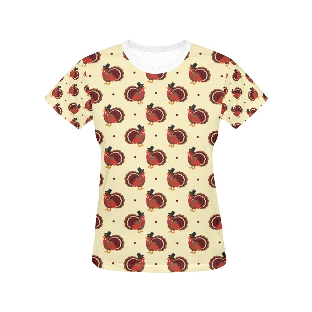 Thanksgiving Print Design LKS3010 Women's  T-shirt