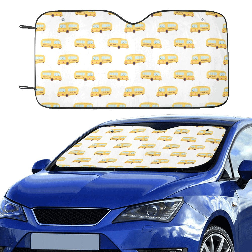 School Bus Print Design LKS306 Car front Windshield Sun Shade