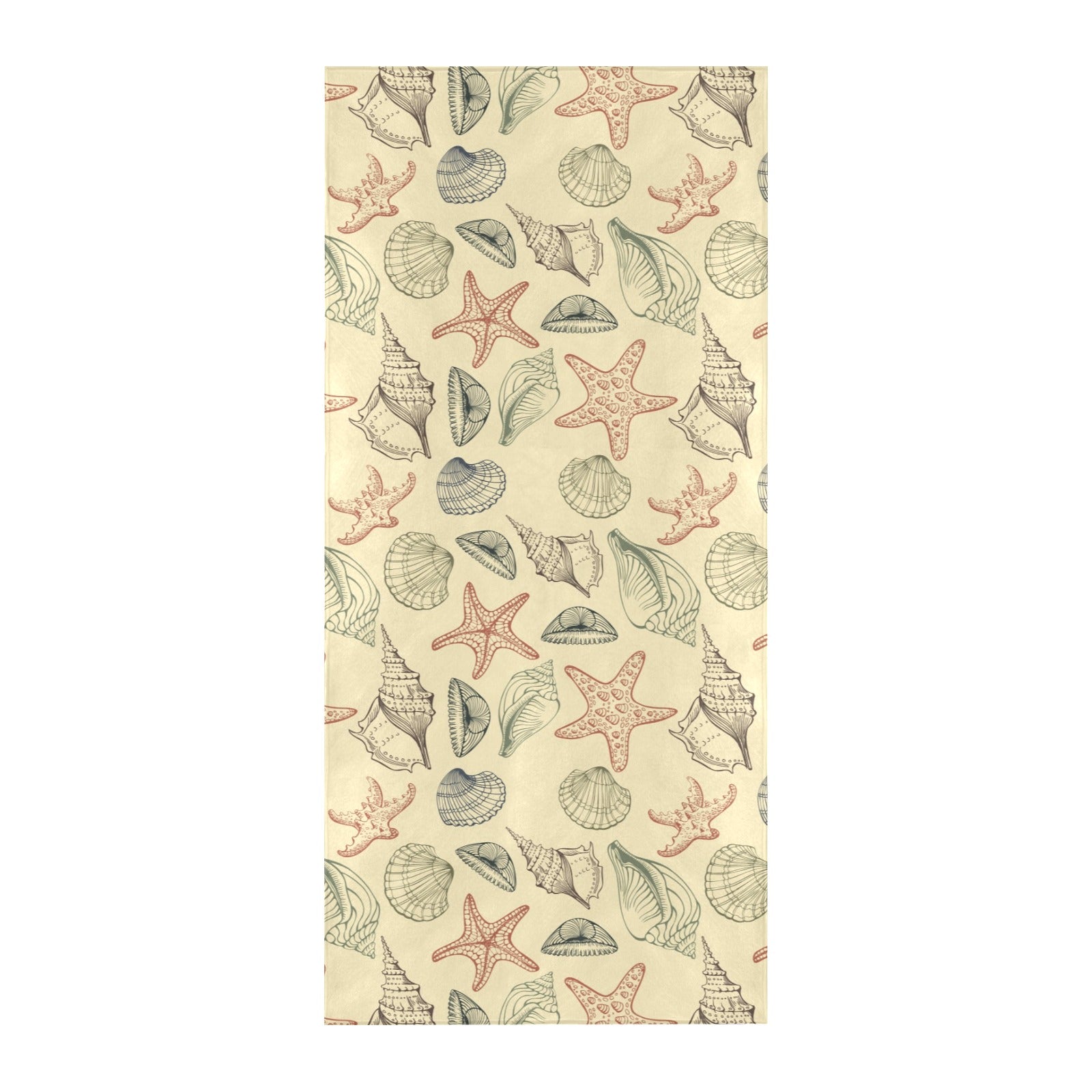 Seashell Print Design LKS305 Beach Towel 32" x 71"