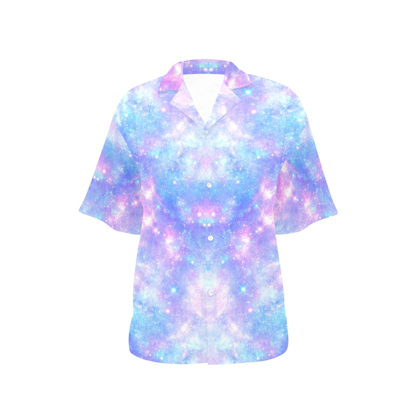Galaxy Stardust Pastel Color Print Women's Hawaiian Shirt