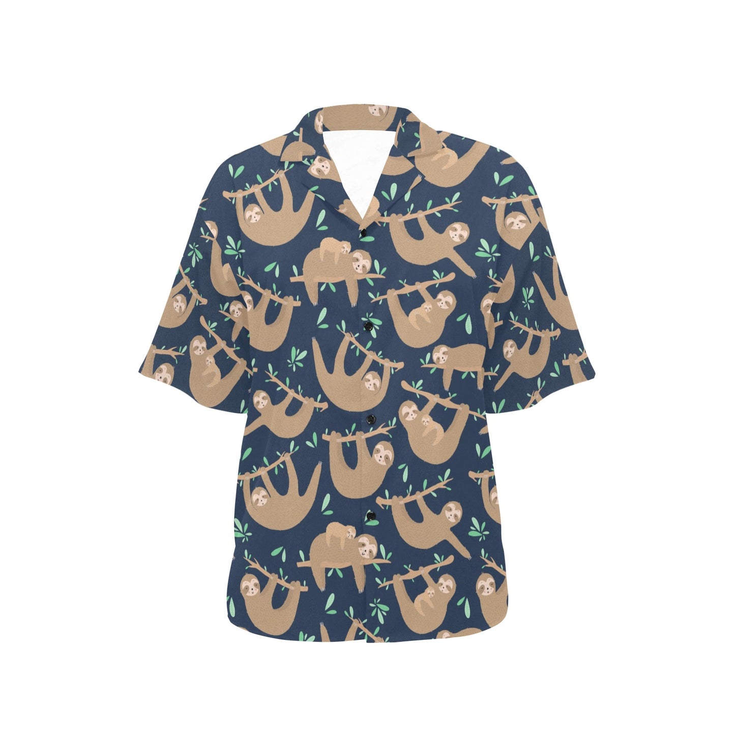 Sloth Print Design LKS307 Women's Hawaiian Shirt