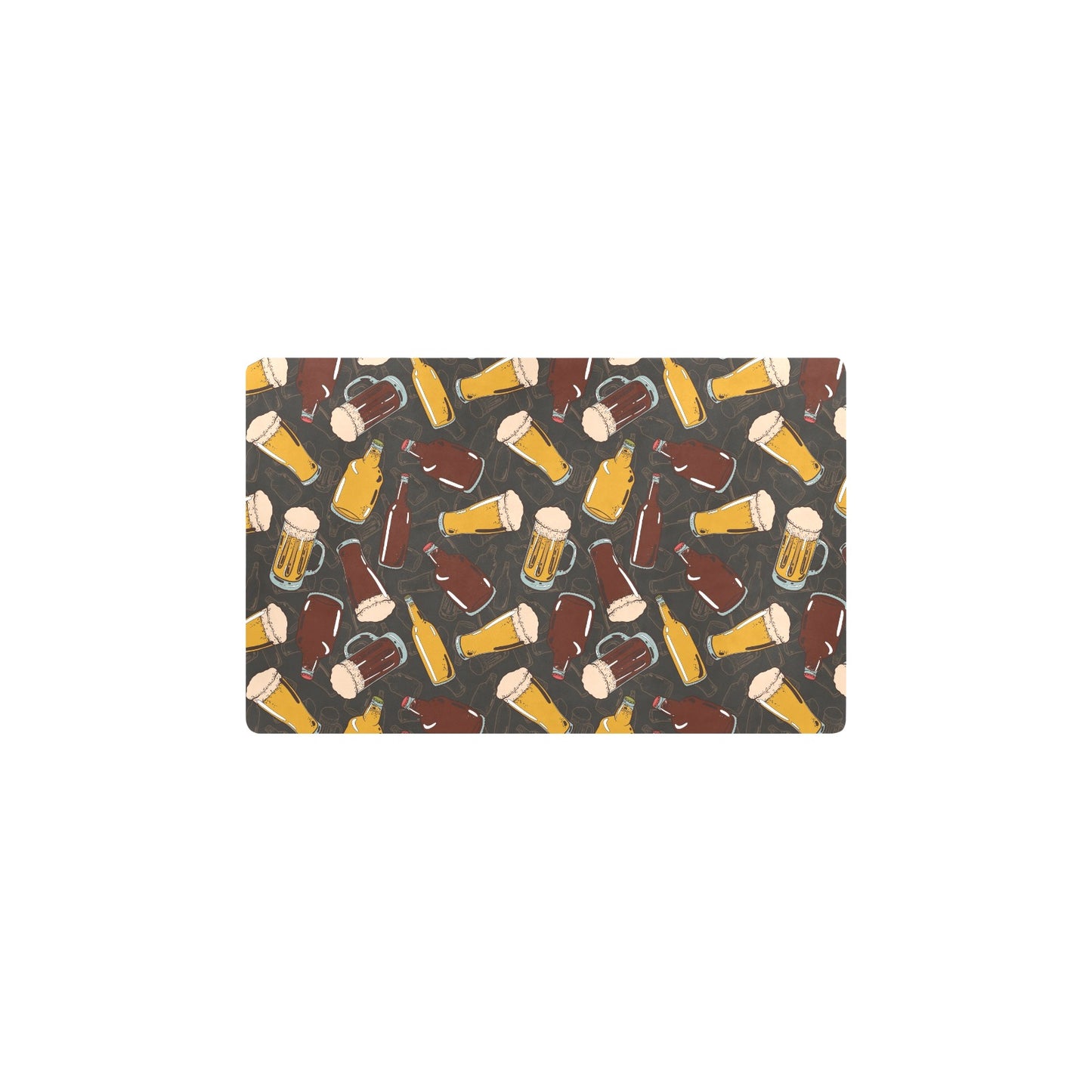 Beer Pattern Print Design 03 Kitchen Mat