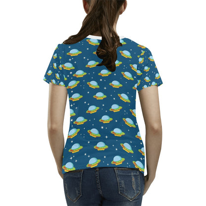 UFO Print Design LKS305 Women's  T-shirt