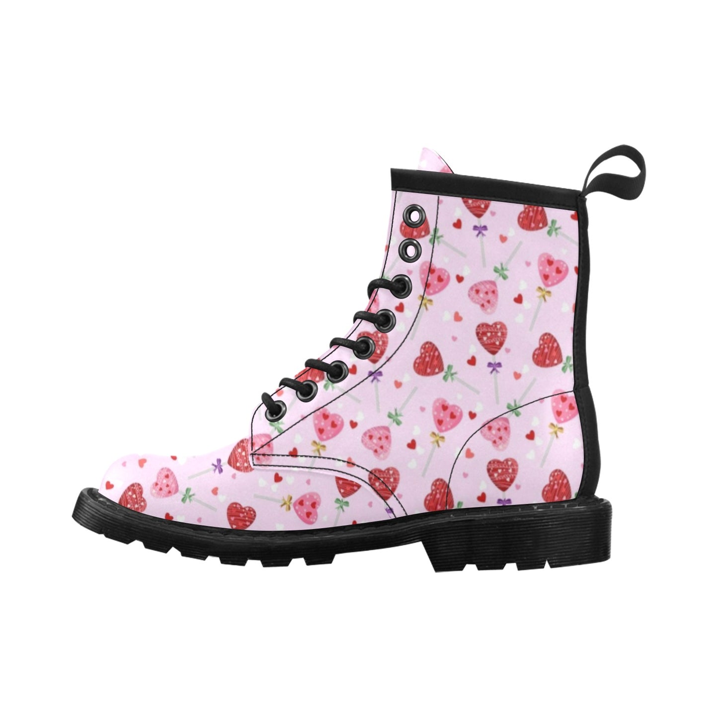 Lollipop Pattern Print Design LL07 Women's Boots