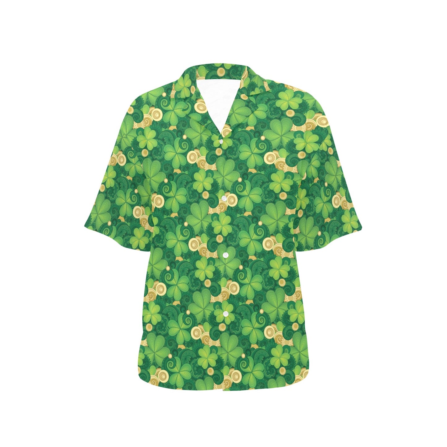 Shamrock Print Design LKS301 Women's Hawaiian Shirt