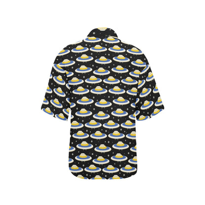 UFO Print Design LKS303 Women's Hawaiian Shirt