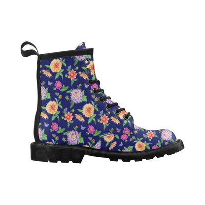 Dahlia Pattern Print Design DH010 Women's Boots