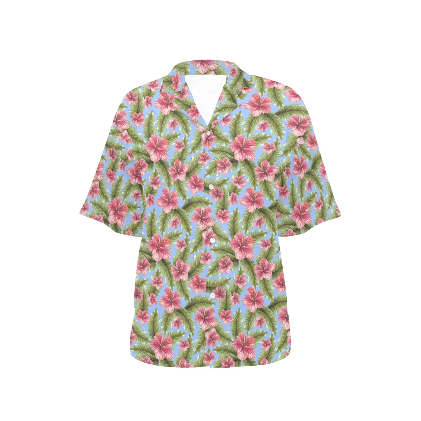 Tropical Flower Print Design LKS301 Women's Hawaiian Shirt