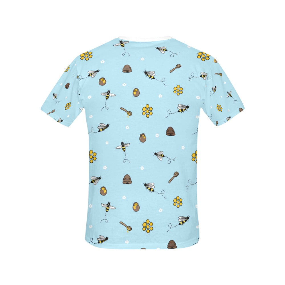 Honey Bee Print Design LKS307 Women's  T-shirt