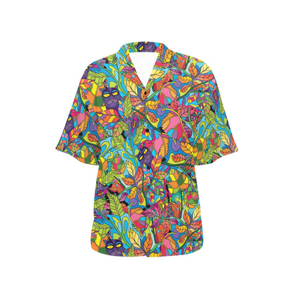 Trippy Print Design LKS301 Women's Hawaiian Shirt